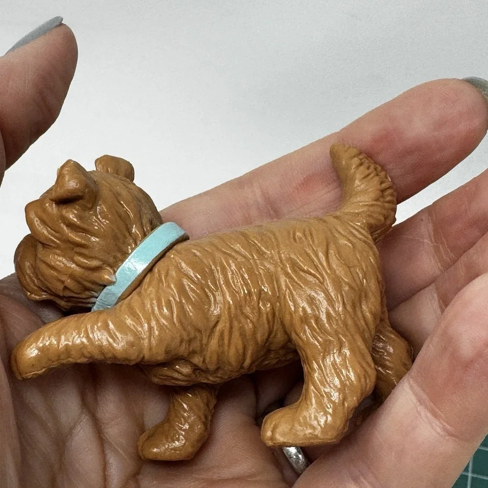 Barbie Posh‎ Pets Yorkie Dog Figurine Yorkshire Terrier Brown Puppy Figure